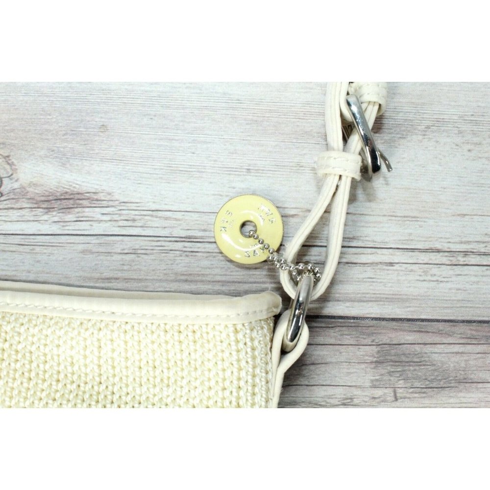 The Sak Cream Ivory Polyester Crochet Lined Classic Shoulder Handbag - Picture 8 of 11